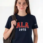 Adana Anadolu Lisesi Lacivert Tişört – ALA 1975 Kolej Baskılı, Kısa Kollu