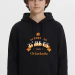 Alparslan Türkeş Ortaokulu Kapüşonlu Sweatshirt Siyah Hoodie
