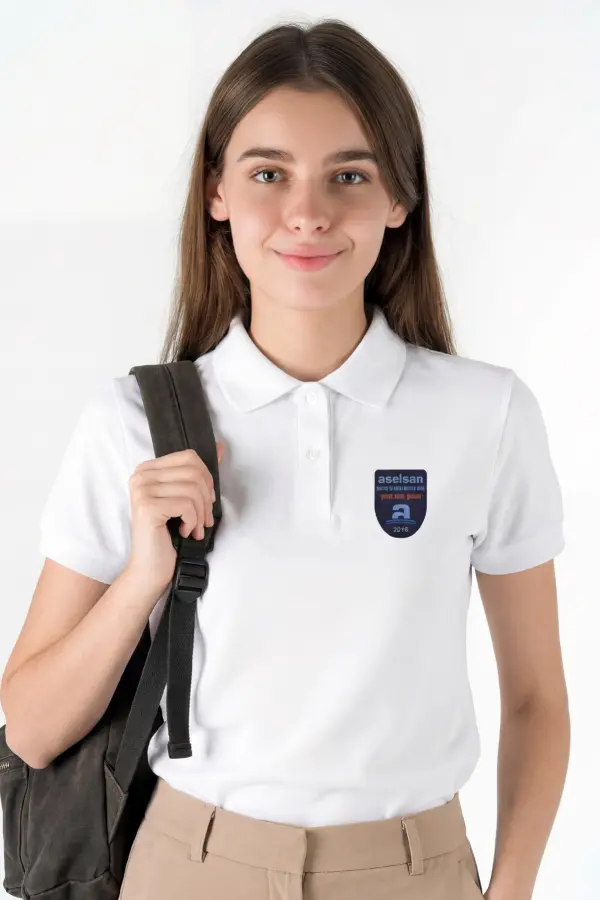 Aselsan Mesleki ve Teknik Anadolu Lisesi Beyaz Polo Yaka Tişört