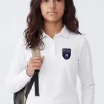 Aselsan Mesleki ve Teknik Anadolu Lisesi Beyaz Uzun Kollu Polo Yaka Tişört