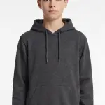 Baskısız Antrasit Melanj Çocuk Hoodie – Okul İçin Kapüşonlu Sweatshirt