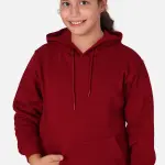 Bordo Unisex Kapüşonlu Sweatshirt – Okul Yönetmeliğine Uygun Rahat ve Şık Model
