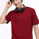Bordo Basic Tişört – %100 Pamuk, Rahat Kesim, Günlük Stil