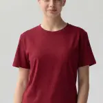Bordo Basic Tişört – %100 Pamuk, Rahat Kesim, Günlük Stil