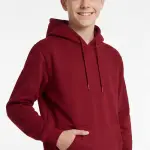 Bordo Kapüşonlu Hoodie – Günlük Rahat ve Tarz Sweatshirt