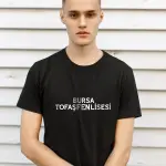 Bursa Tofaş Fen Lisesi Siyah Sıfır Yaka Tişört