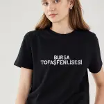 Bursa Tofaş Fen Lisesi Siyah Sıfır Yaka Tişört