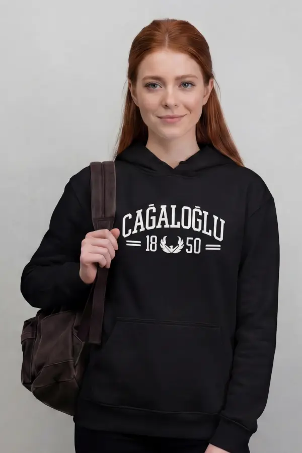 Çağaloğlu Anadolu Lisesi Siyah Kapşonlu Sweatshirt – 1850 Koleksiyon