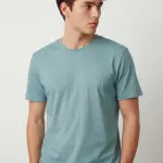Çağla Yeşili Basic Tişört – %100 Pamuk, MEB Uyumlu Sade Stil