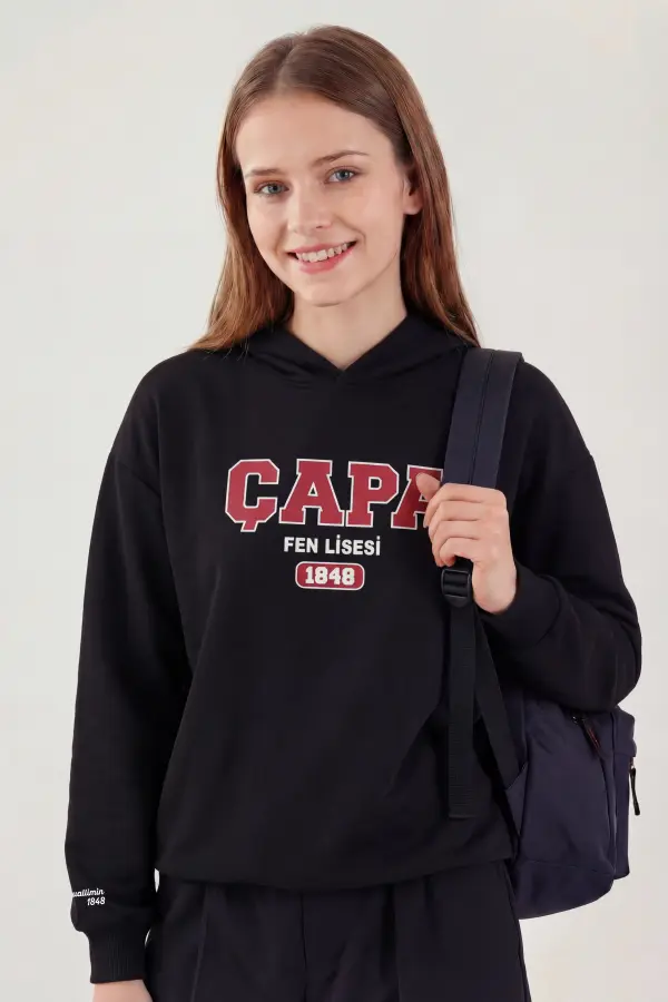 Çapa Fen Lisesi Siyah Kapşonlu Sweatshirt – 1848 Koleksiyon