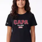 Çapa Fen Lisesi Siyah Tişört – %100 Pamuk Patch Nakışlı Özel Tasarım