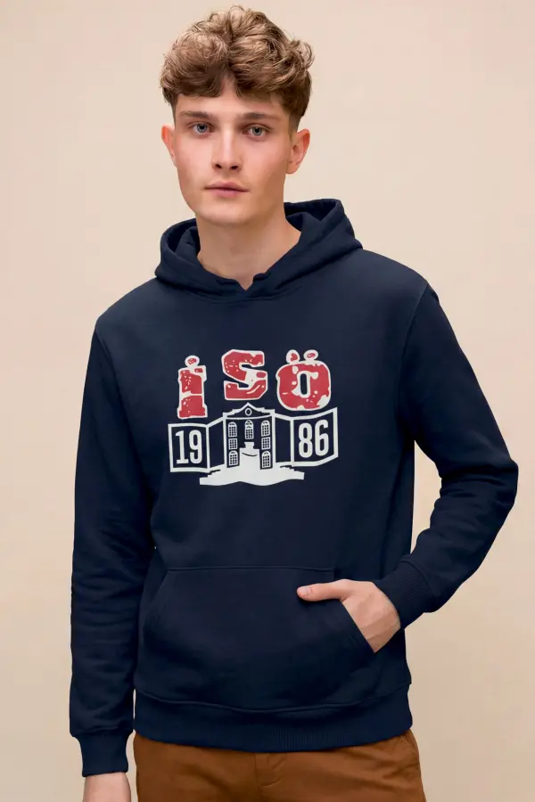 İsmail Sefa Özler Anadolu Lisesi Lacivert Kapüşonlu Sweatshirt