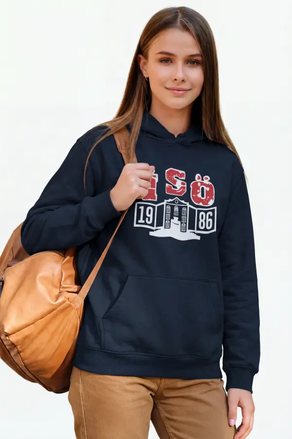İsmail Sefa Özler Anadolu Lisesi Lacivert Kapüşonlu Sweatshirt