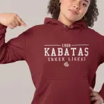 Kabataş Erkek Lisesi Bordo Kapüşonlu Sweatshirt – 1908 Kolej Stili