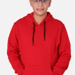 Kırmızı Çocuk Kapüşonlu Sweatshirt – Dayanıklı & Konforlu Okul Hoodie