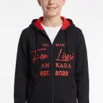 Mamak Fen Lisesi Siyah Fermuarlı Kapüşonlu Sweatshirt – Ankara EST.2022