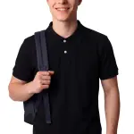 Siyah Polo Yaka Tişört – MEB Uyumlu, %100 Pamuk, Minimal ve Güçlü Stil