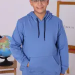 Pastel Mavi Kapüşonlu Çocuk Sweatshirt