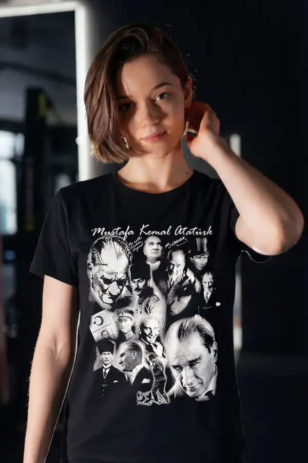Mustafa Kemal Atatürk Siyah Tişört