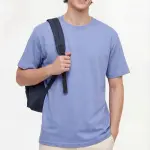 Pastel Mavi Basic Tişört – %100 Pamuk, MEB Uyumlu Sade Stil