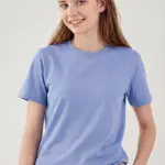 Pastel Mavi Basic Tişört – %100 Pamuk, MEB Uyumlu Sade Stil