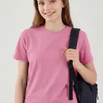 Pembe Basic Tişört – %100 Pamuk, Rahat ve Şık