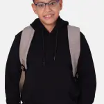 Siyah Çocuk Kapüşonlu Hoodie – Dayanıklı ve Rahat Okul Sweatshirt