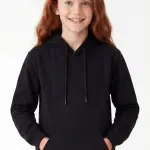 Siyah Çocuk Kapüşonlu Hoodie – Dayanıklı ve Rahat Okul Sweatshirt