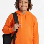 Turuncu Unisex Kapüşonlu Sweatshirt – Okul Yönetmeliğine Uygun Şık ve Rahat Seçim