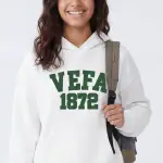 Vefa Lisesi Beyaz Kapüşonlu Sweatshirt