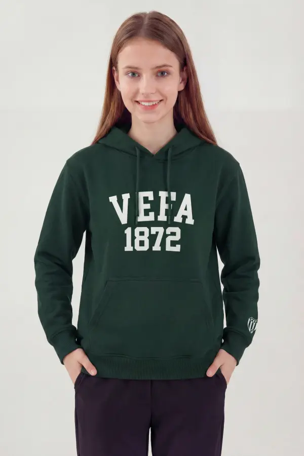 Vefa Lisesi Yeşil Kapüşonlu Sweatshirt