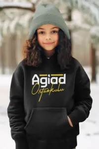 Agiad Ortaokulu Siyah Kapşonlu Sweatshirt
