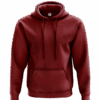 Bordo kapşonlu sweatshirt, kanguru cepli
