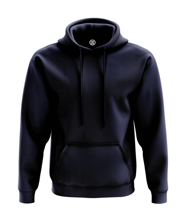 Lacivert hoodie, kapüşonlu, kanguru cepli