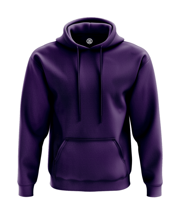 Mor kapşonlu sweatshirt, kanguru cepli