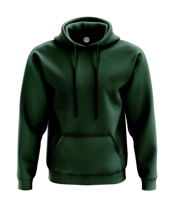 Nefti yeşili hoodie, kapüşonlu, kanguru cepli