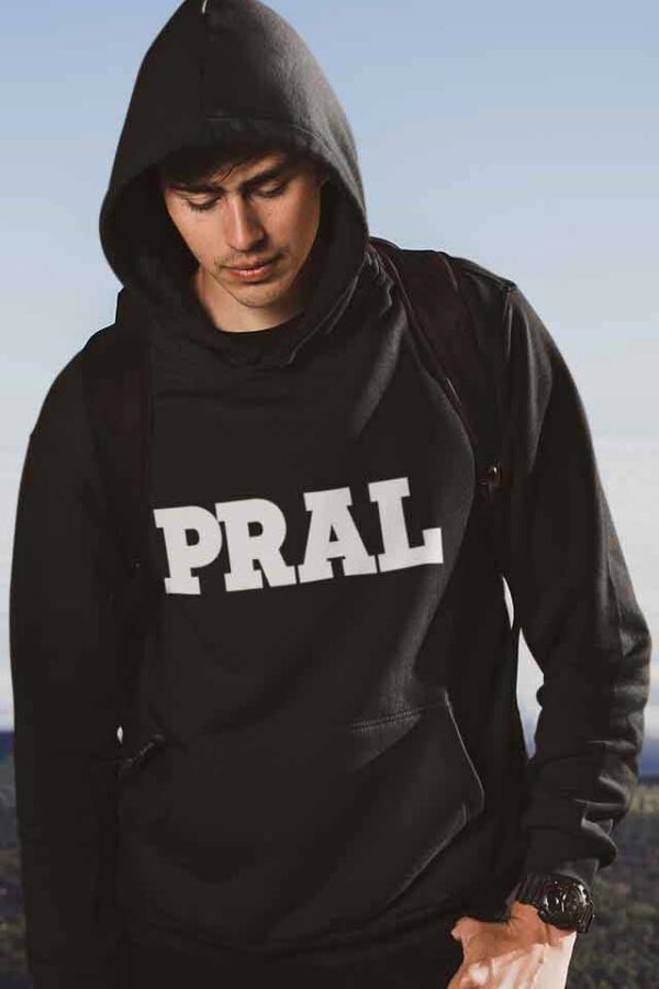 PRAL Siyah Kapüşonlu Sweatshirt - Görsel 2