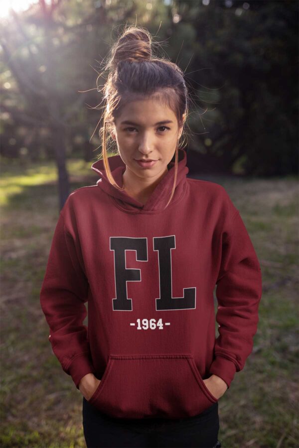 Ankara Fen Lisesi Kapüşonlu Sweatshirt – Bordo, Unisex, 1964 Kolej Tasarımı