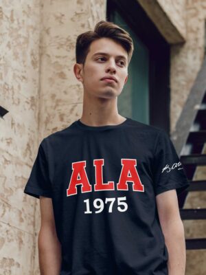 Adana Anadolu Lisesi Lacivert Tişört – ALA 1975 Kolej Baskılı, Kısa Kollu