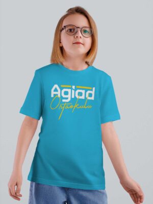 AGİAD Ortaokulu Turkuaz Tişört – Canlı Renk, Modern Tasarım, Unisex Model