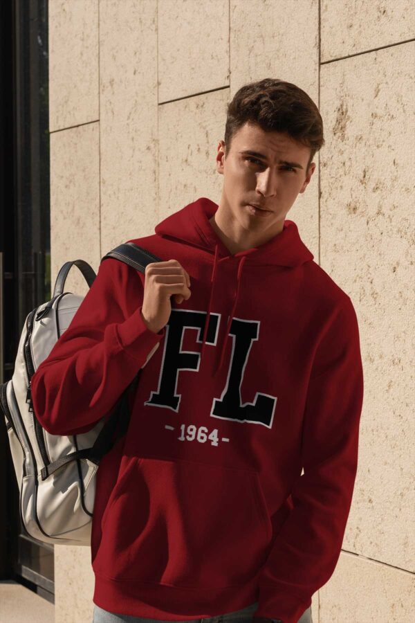 Ankara Fen Lisesi Kapüşonlu Sweatshirt – Bordo, Unisex, 1964 Kolej Tasarımı - Görsel 2