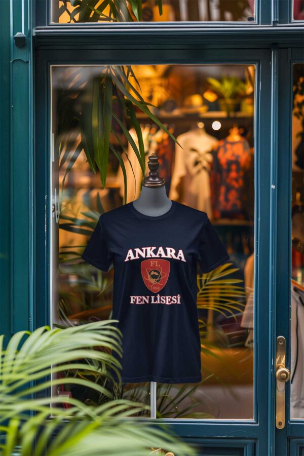Ankara Fen Lisesi Tişört – Lacivert, Unisex, FL Armalı (Kopya) - Görsel 2