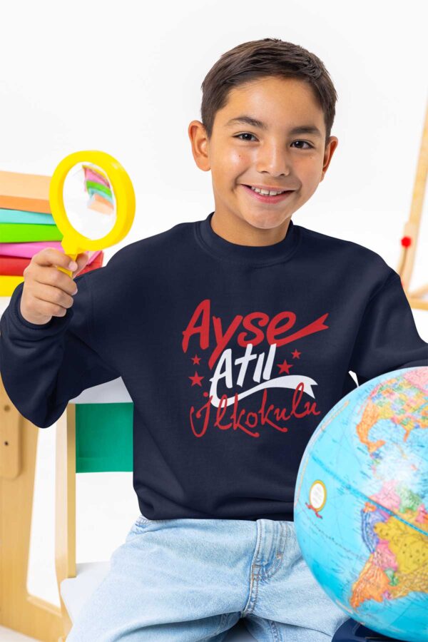 Ayşe Atıl İlkokulu Lacivert Sweatshirt – Sıcak, Şık ve Okula Uyumlu Tasarım - Görsel 2