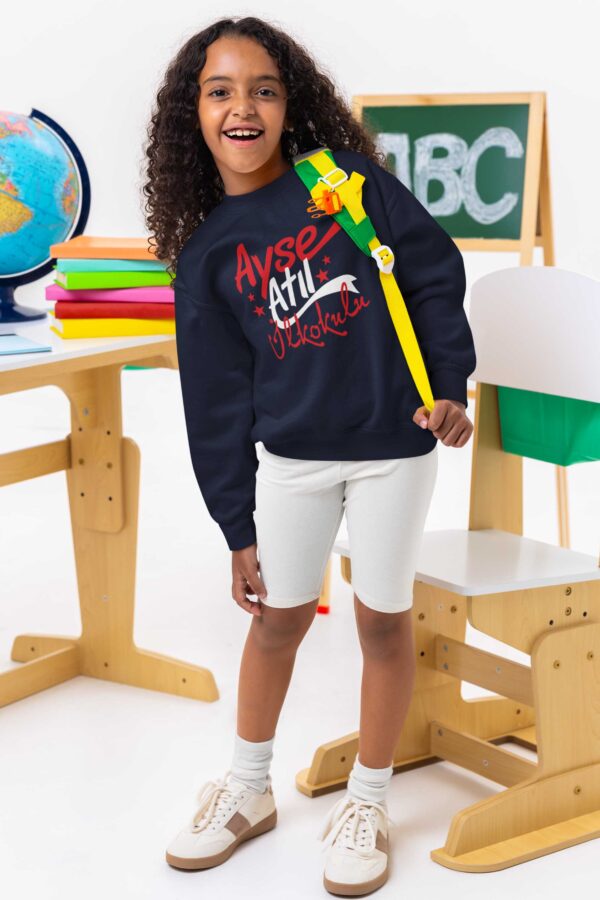 Ayşe Atıl İlkokulu Lacivert Sweatshirt – Sıcak, Şık ve Okula Uyumlu Tasarım