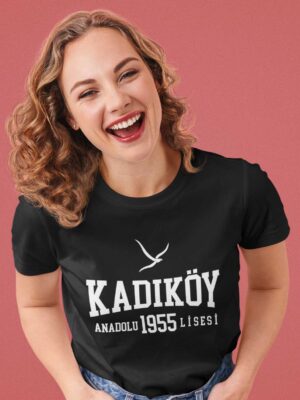 Kadıköy Anadolu Lisesi Siyah Tişört – 1955 Özel Baskılı Klasik Tasarım