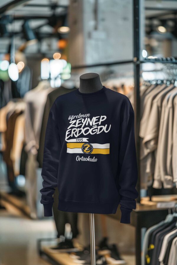 Zeynep Erdoğdu Ortaokulu Lacivert Sweatshirt – Modern ve Rahat Kesim - Görsel 2