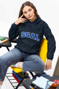 SSAL Kolej Tarzı Lacivert Hoodie