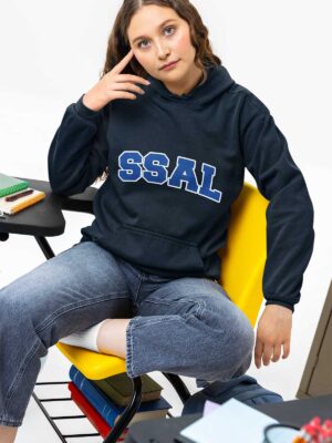 SSAL Kolej Tarzı Lacivert Hoodie – Sınıfta Stilini Göster!