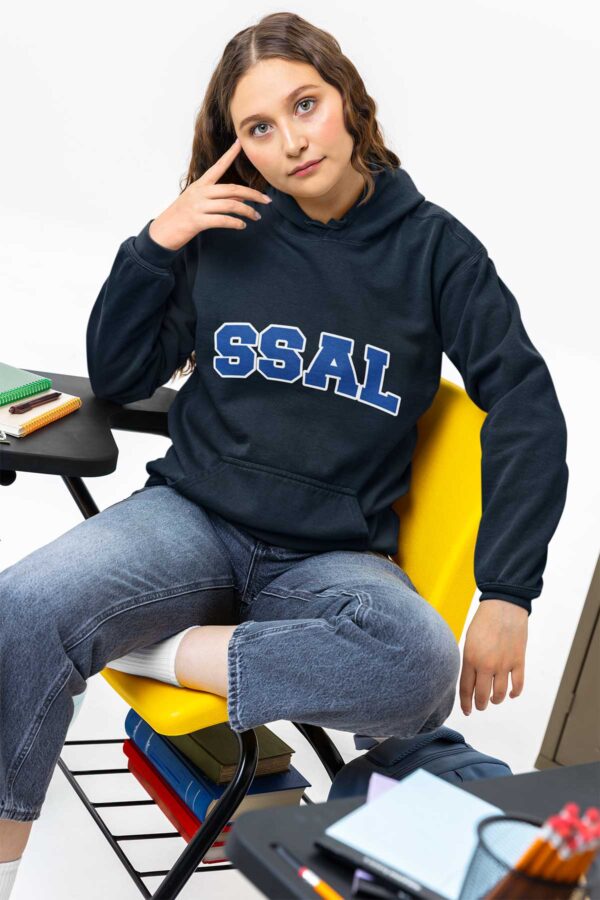 SSAL Kolej Tarzı Lacivert Hoodie – Sınıfta Stilini Göster!