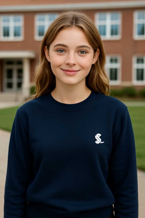 Sakıp Sabancı Anadolu Lisesi Lacivert Sıfır Yaka Sweatshirt - Görsel 2